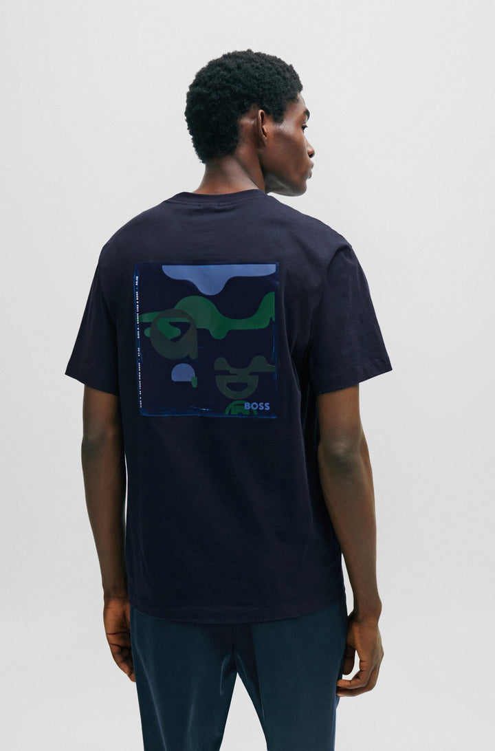 BOSS Regular Fit T-Shirts in Cotton - TESSIN 18 10258164 01-50505769- Concorde Fashion#color_navy-404