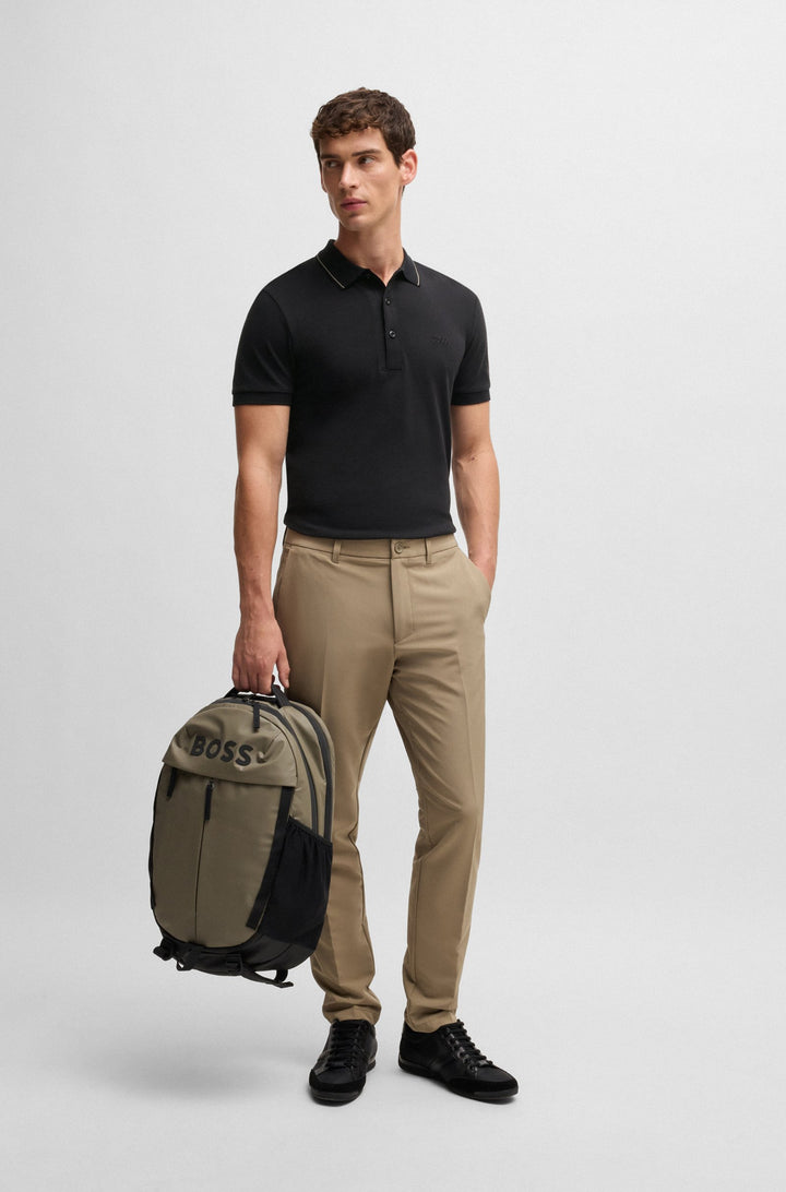 BOSS Polos Slim Fit in Cotton - PAULE 4 10258215 01-50506195- Concorde Fashion#color_black-005