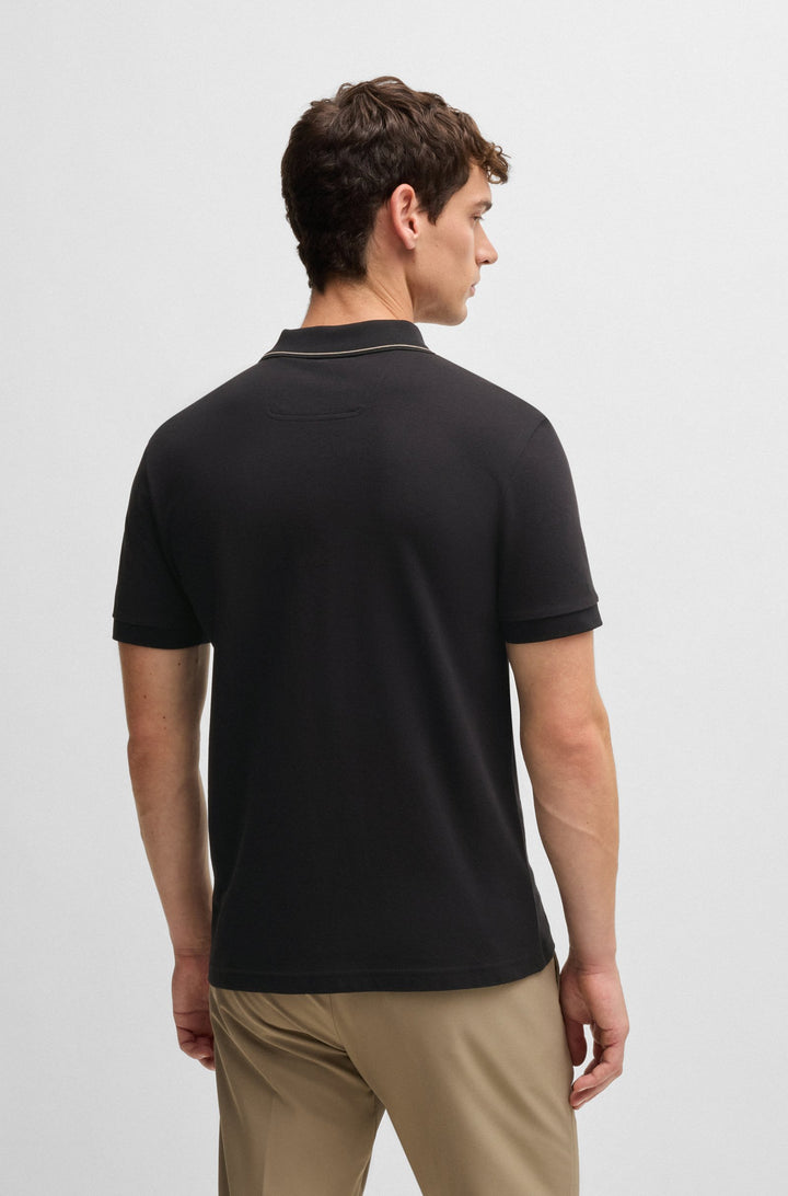 BOSS Polos Slim Fit in Cotton - PAULE 4 10258215 01-50506195- Concorde Fashion#color_black-005