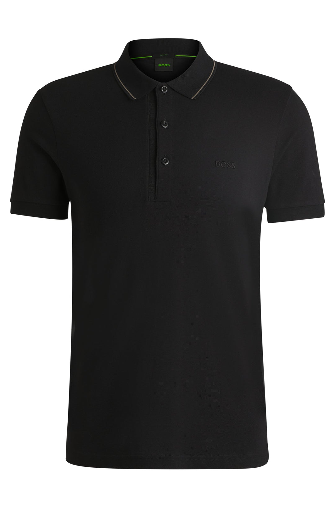 BOSS Polos Slim Fit in Cotton - PAULE 4 10258215 01-50506195- Concorde Fashion#color_black-005