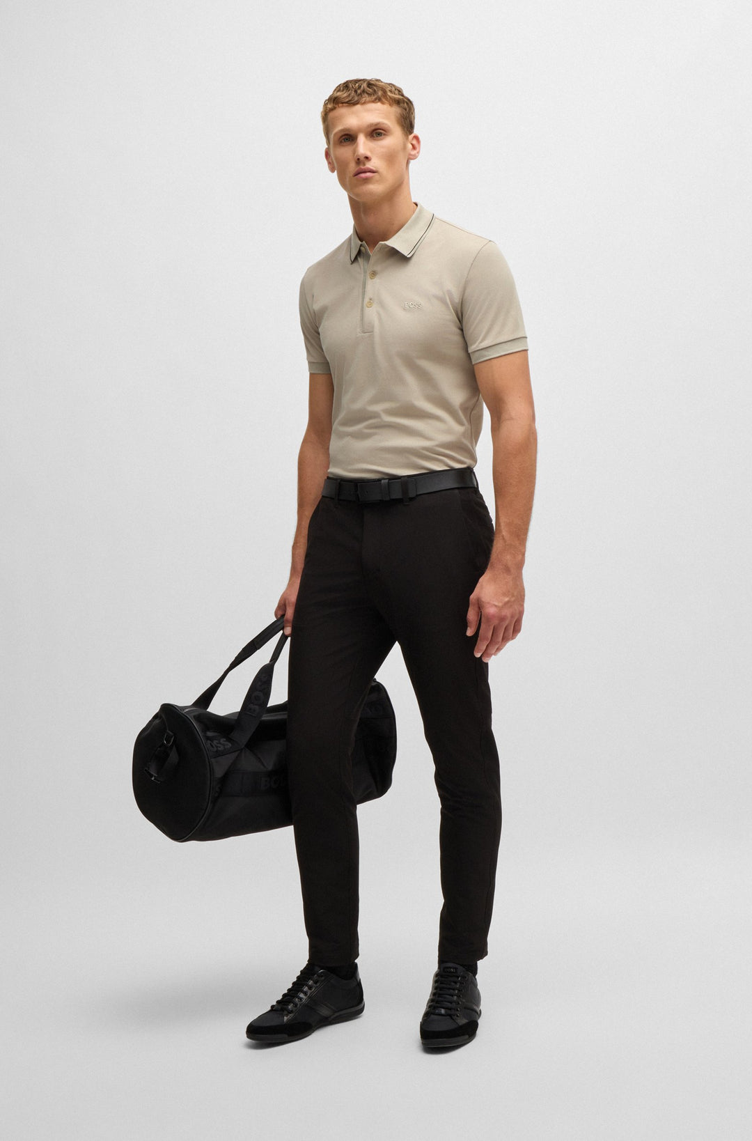 BOSS Polos Slim Fit in Cotton - PAULE 4 10258215 01-50506195- Concorde Fashion#color_beige-272