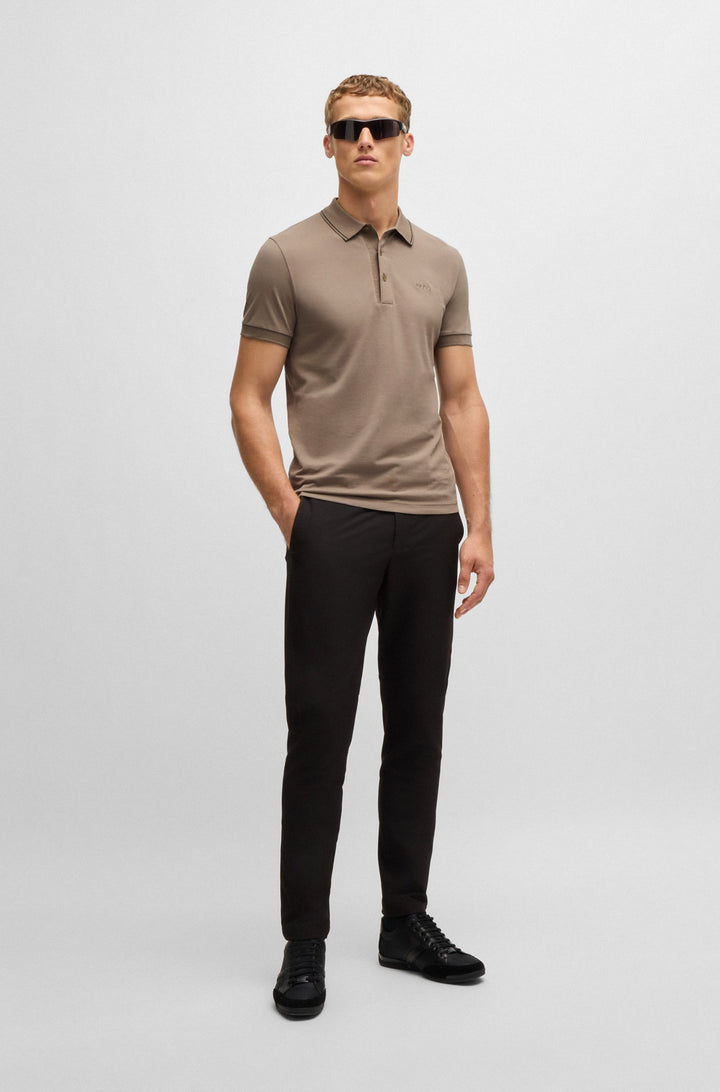 BOSS Polos Slim Fit in Cotton - PAULE 4 10258215 01-50506195- Concorde Fashion#color_green-334