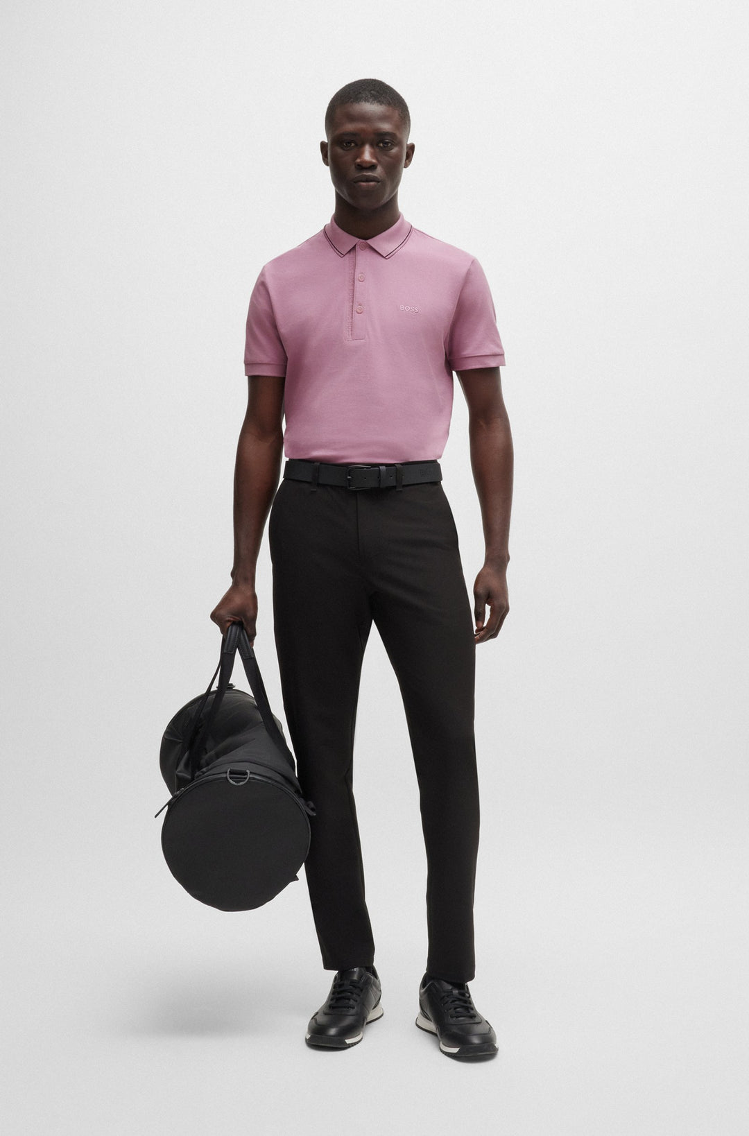BOSS Polos Slim Fit in Cotton - PAULE 4 10258215 01-50506195- Concorde Fashion#color_purple-531