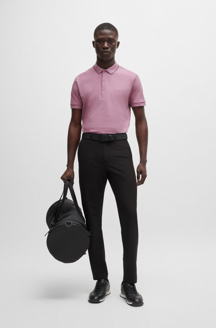BOSS Polos Slim Fit in Cotton - PAULE 4 10258215 01-50506195- Concorde Fashion#color_purple-531