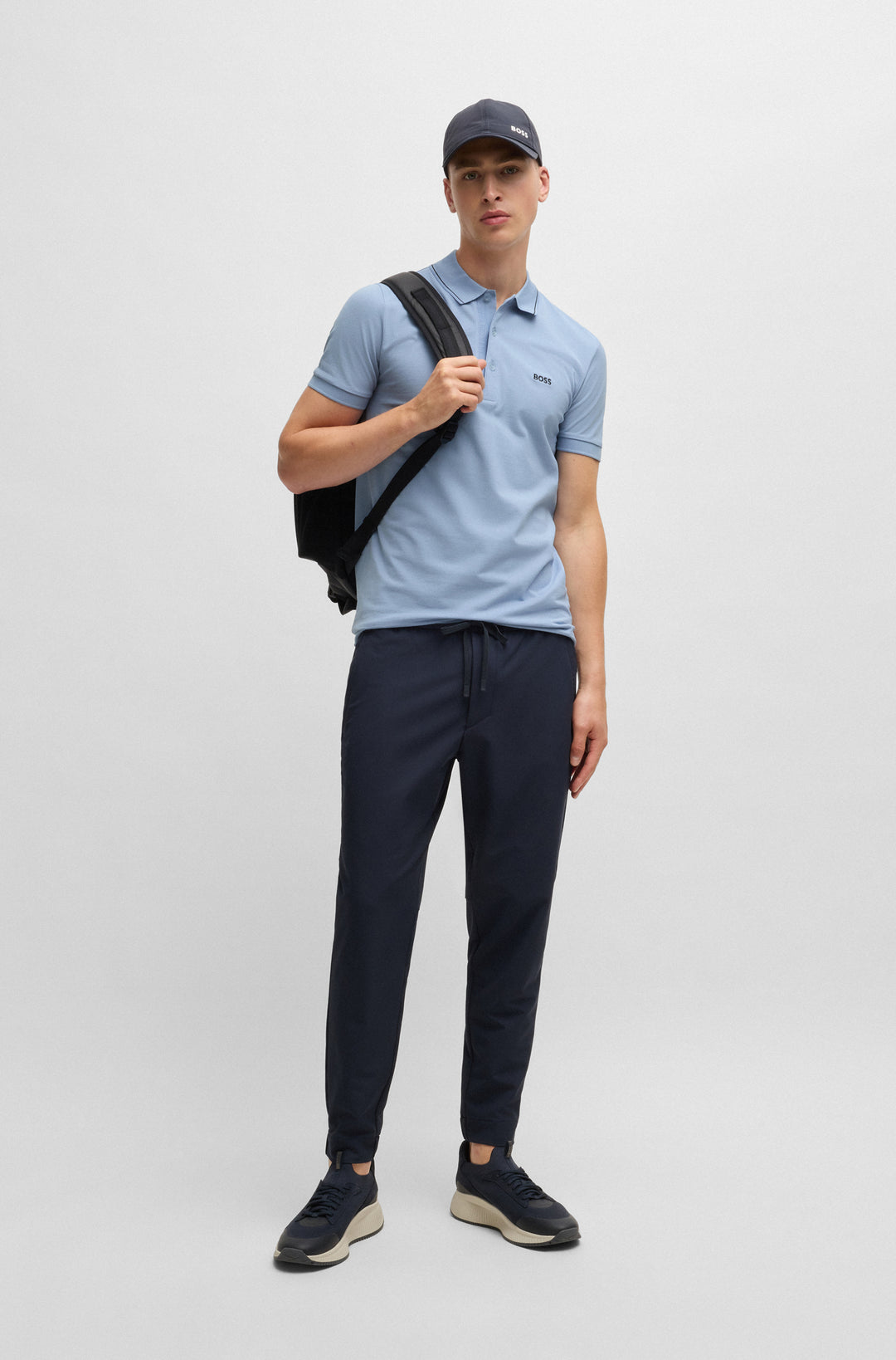 BOSS Polos Slim Fit in Cotton - PAULE 4 10258215 01-50506195- Concorde Fashion#color_blue-499