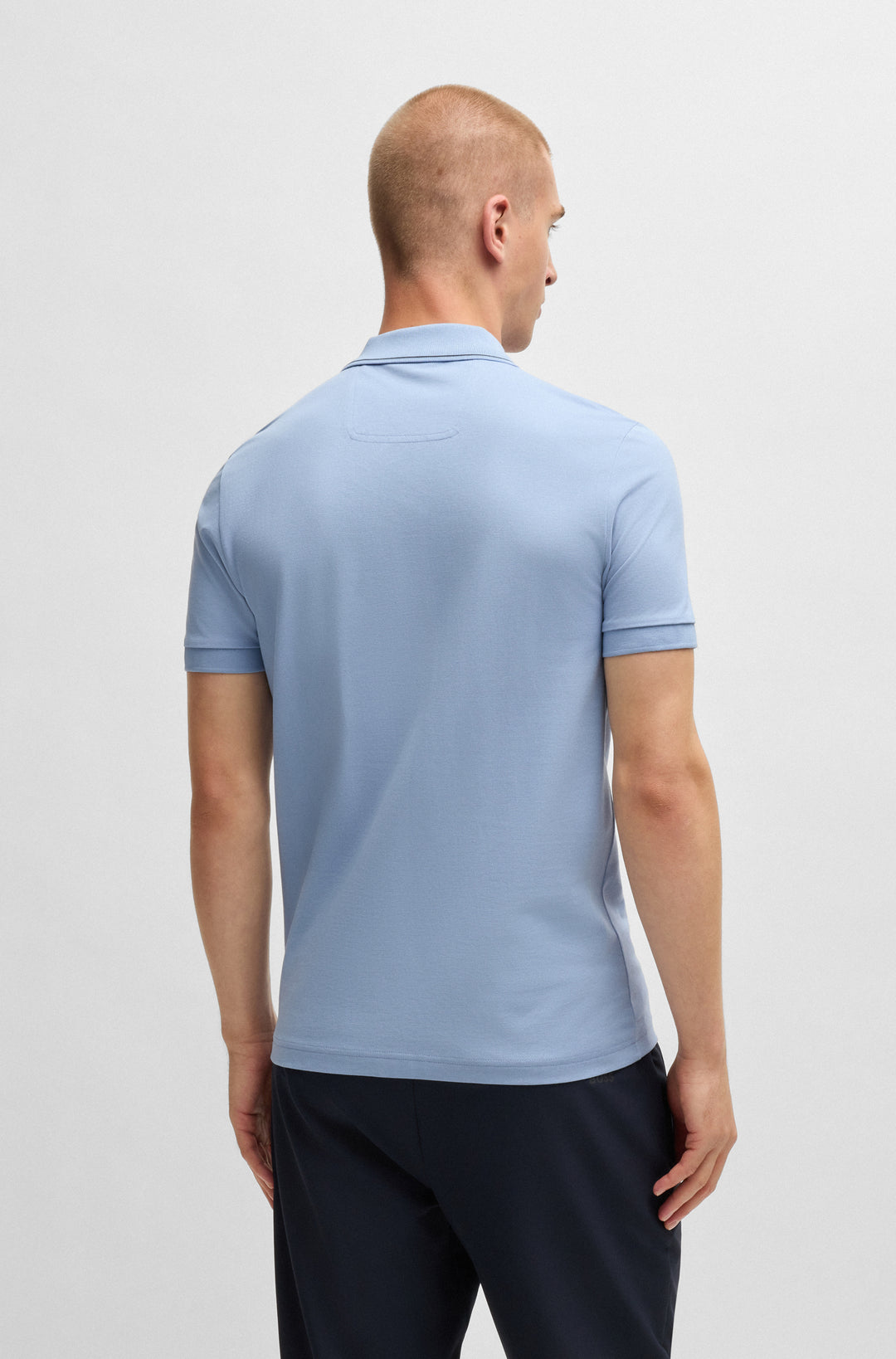 BOSS Polos Slim Fit in Cotton - PAULE 4 10258215 01-50506195- Concorde Fashion#color_blue-499
