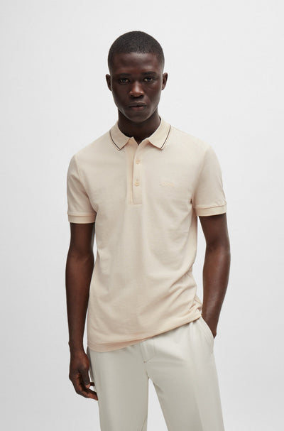 BOSS Polos Slim Fit in Cotton - PAULE 4 10258215 01-50506195- Concorde Fashion#color_white-131