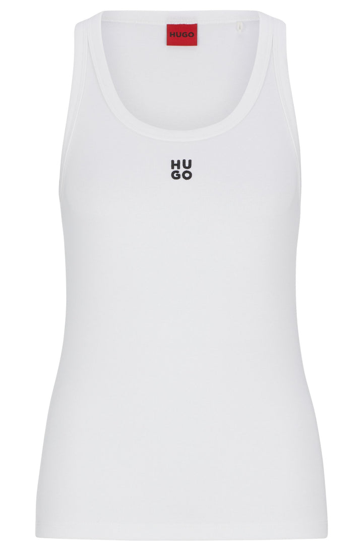 HUGO Slim Fit T-Shirts in Cotton Mix - DATAMIA 10258222 01-50514489- Concorde Fashion#color_white-100