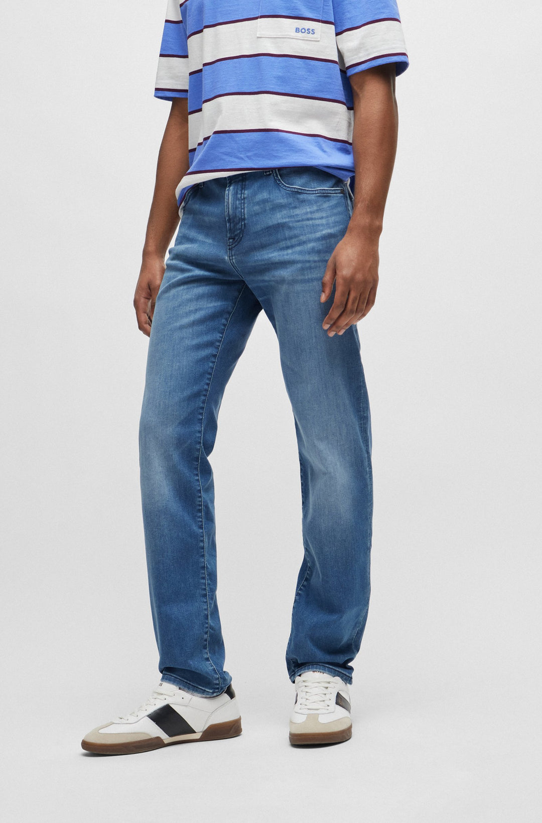 BOSS Regular Fit Jeans in Cotton Mix - RE.MAINE BC 10258232 01-50513505- Concorde Fashion#color_blue-443
