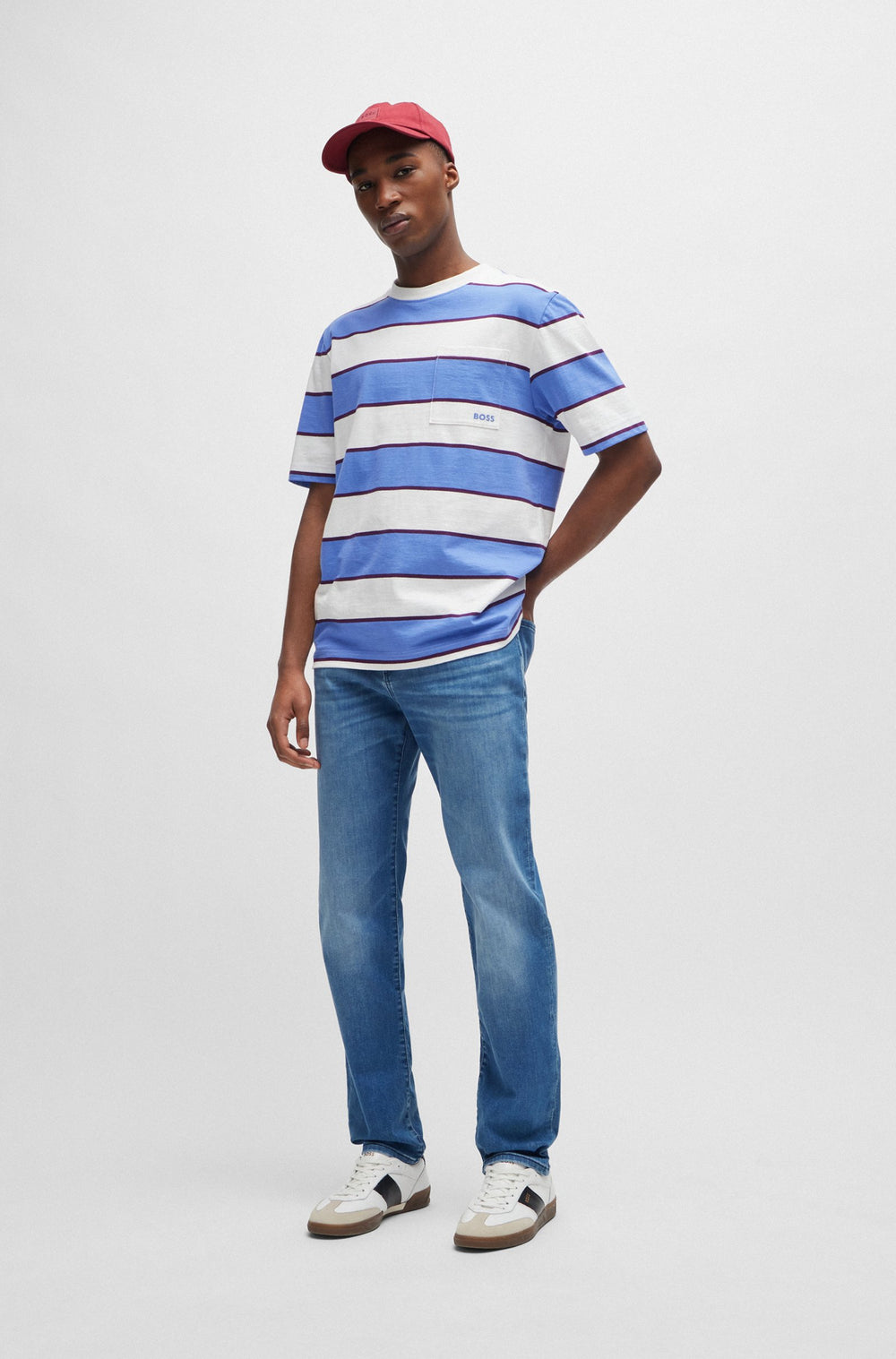 BOSS Regular Fit Jeans in Cotton Mix - RE.MAINE BC 10258232 01-50513505- Concorde Fashion#color_blue-443