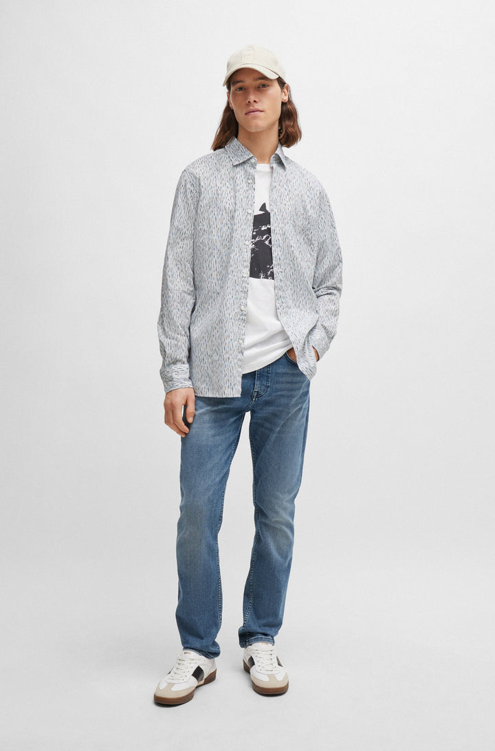 BOSS Slim Fit Jeans in Cotton Mix - DELAWARE BC-C 10258235 01-50513469- Concorde Fashion#color_blue-423