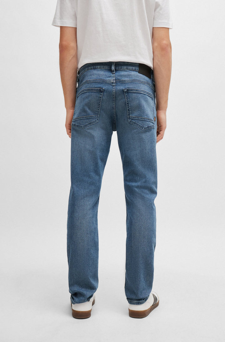 BOSS Slim Fit Jeans in Cotton Mix - DELAWARE BC-C 10258235 01-50513469- Concorde Fashion#color_blue-423