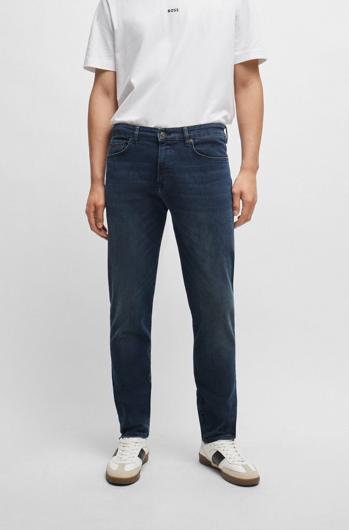 BOSS Regular Fit Jeans in Cotton Mix - RE.MAINE BC 10258236 01-50513808- Concorde Fashion#color_navy-411