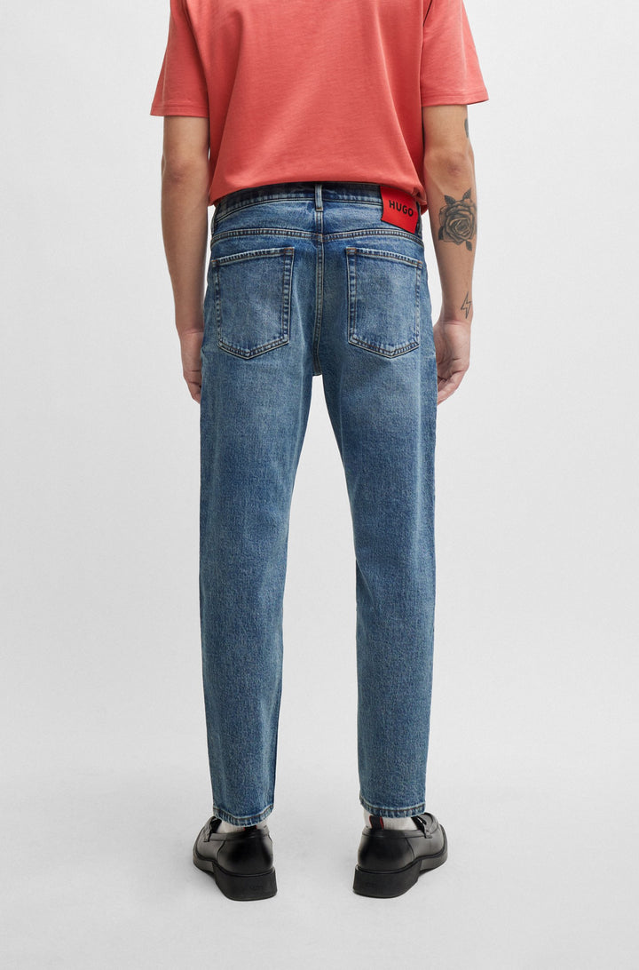 HUGO RED Tapered Fit Jeans in Cotton Mix - HUGO 634 10258279 02-50511326- Concorde Fashion#color_blue-430