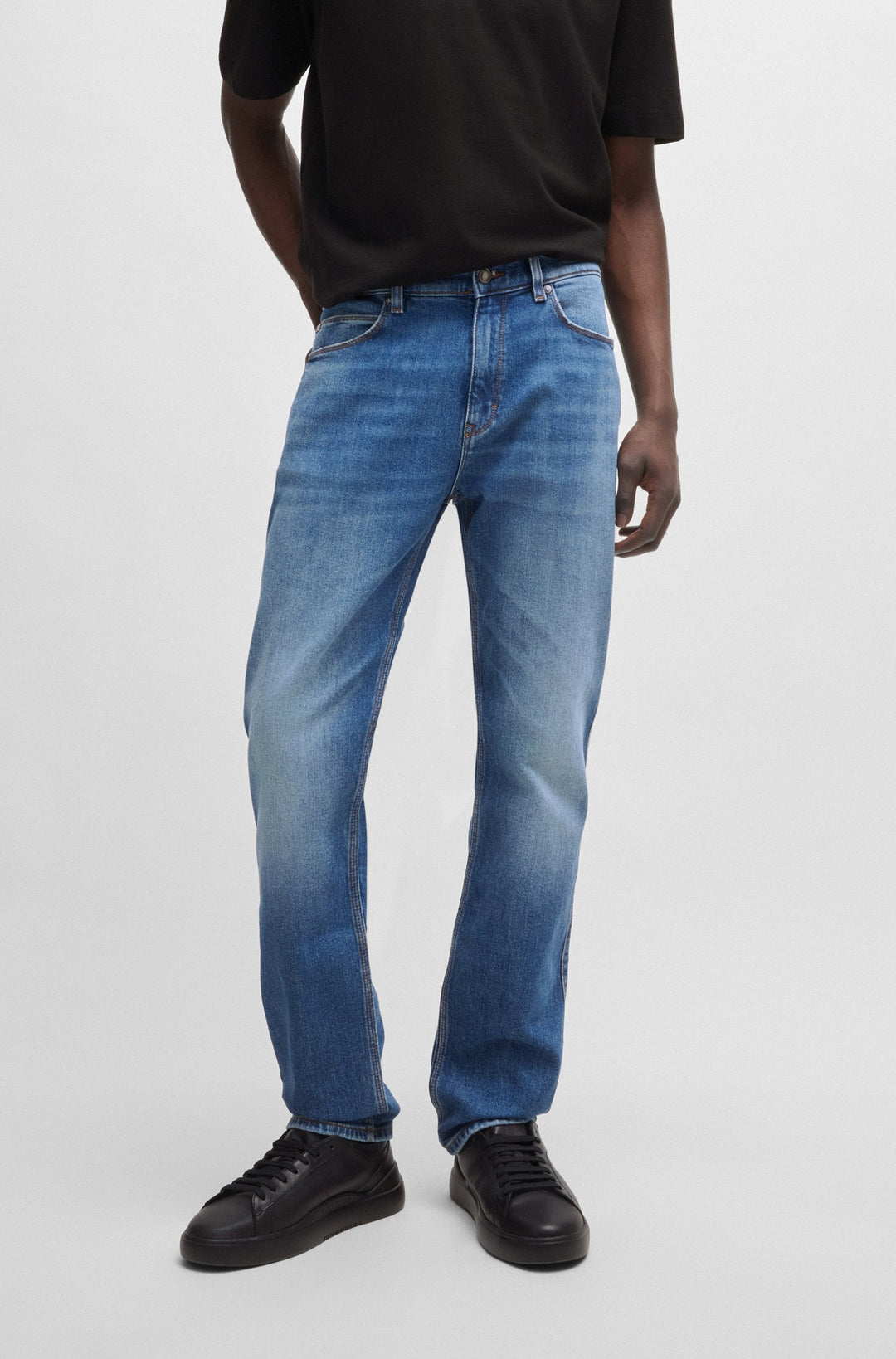 HUGO Jeans Slim Fit in Cotton Mix - HUGO 708 10258290 01-50517526- Concorde Fashion#color_blue-432