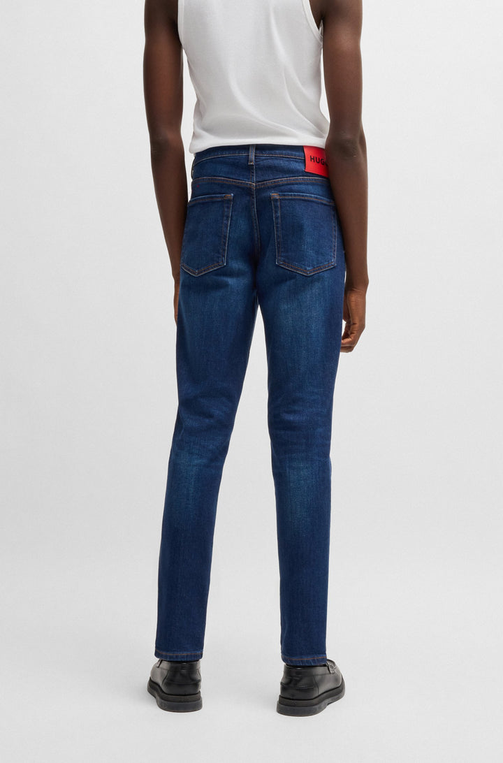 HUGO Jeans Tapered Fit in Cotton Mix - HUGO 634 10258290 03-50517544- Concorde Fashion#color_navy-409