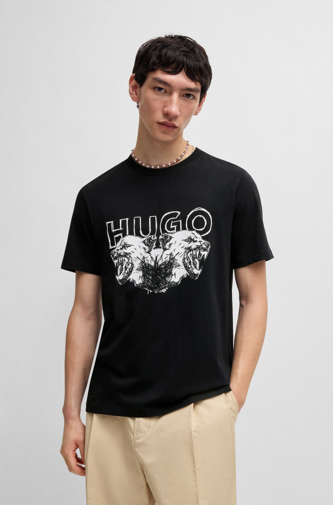 HUGO T-Shirts Regular Fit - DURRO 50538257- Concorde Fashion#color_black-001