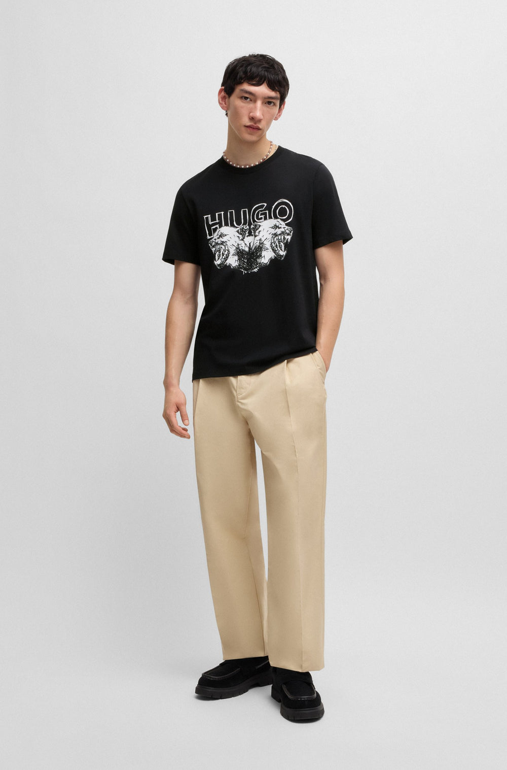 HUGO T-Shirts Regular Fit - DURRO 50538257- Concorde Fashion#color_black-001