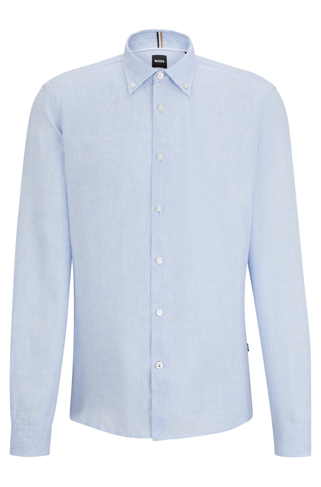 BOSS Regular Fit Casual Shirts in Linen - S-LIAM-S-BD-C1-242 10258366 01-50513849- Concorde Fashion#color_blue-450