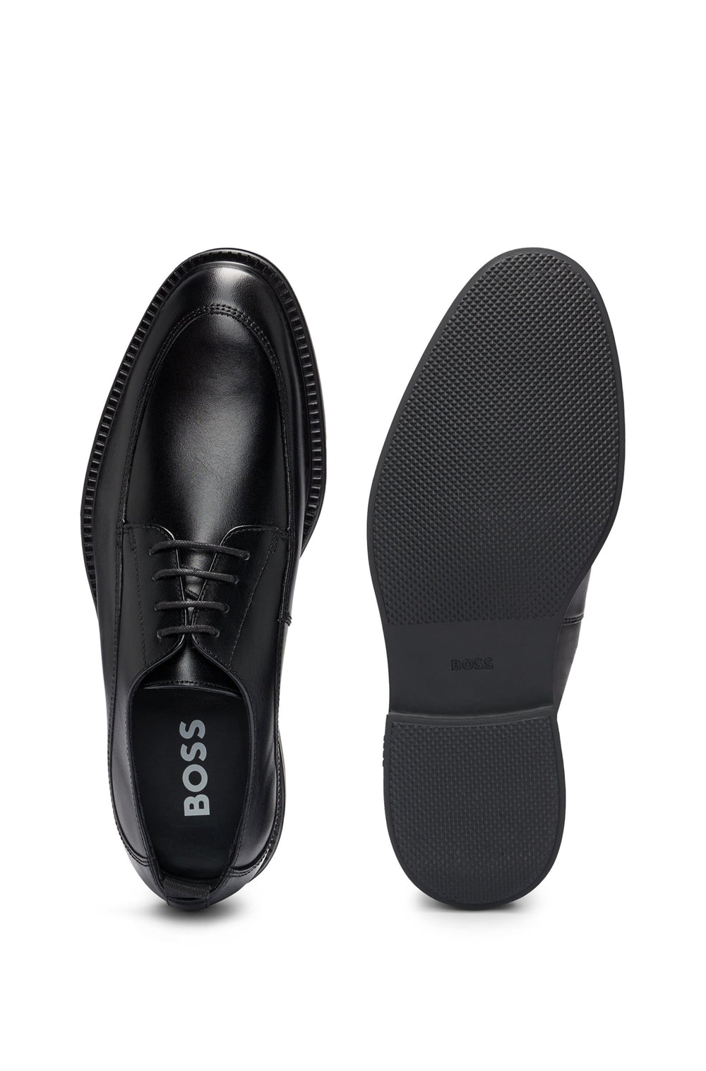 BOSS Standard Sole Formal Shoes in Leather - LARRY_DERB_STLT 10258412 01-50511939- Concorde Fashion#color_black-001