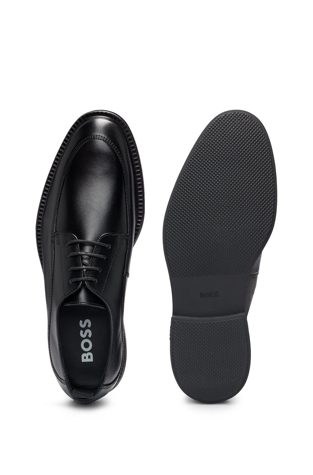 BOSS Standard Sole Formal Shoes in Leather - LARRY_DERB_STLT 10258412 01-50511939- Concorde Fashion#color_black-001