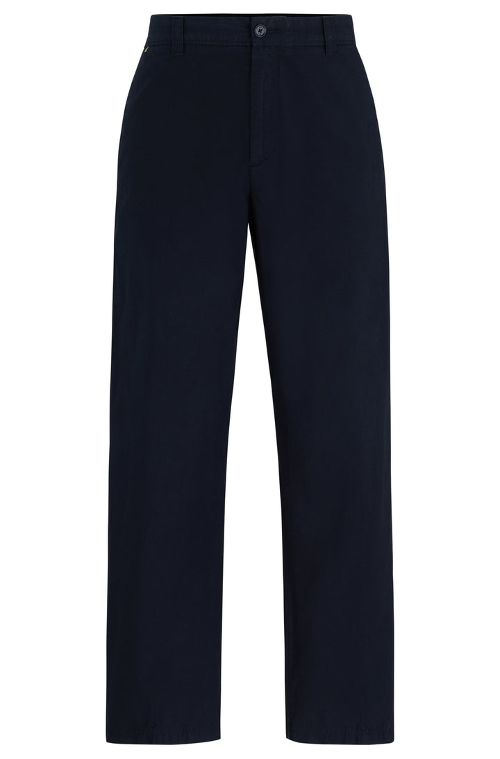 BOSS Relaxed Fit Trousers in Cotton Mix - KEAMON 10258513 01-50514199- Concorde Fashion#color_navy-404