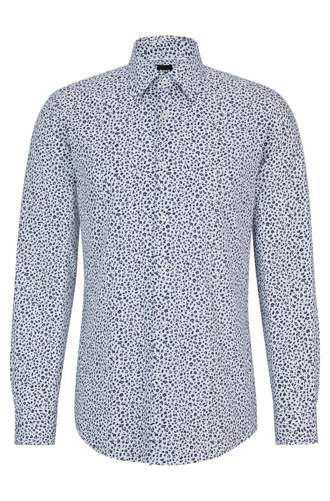 BOSS Slim Fit Formal Shirt in Cotton Mix - H-HANK-KENT-C1-214 10258874 01-50512664- Concorde Fashion#color_navy-410