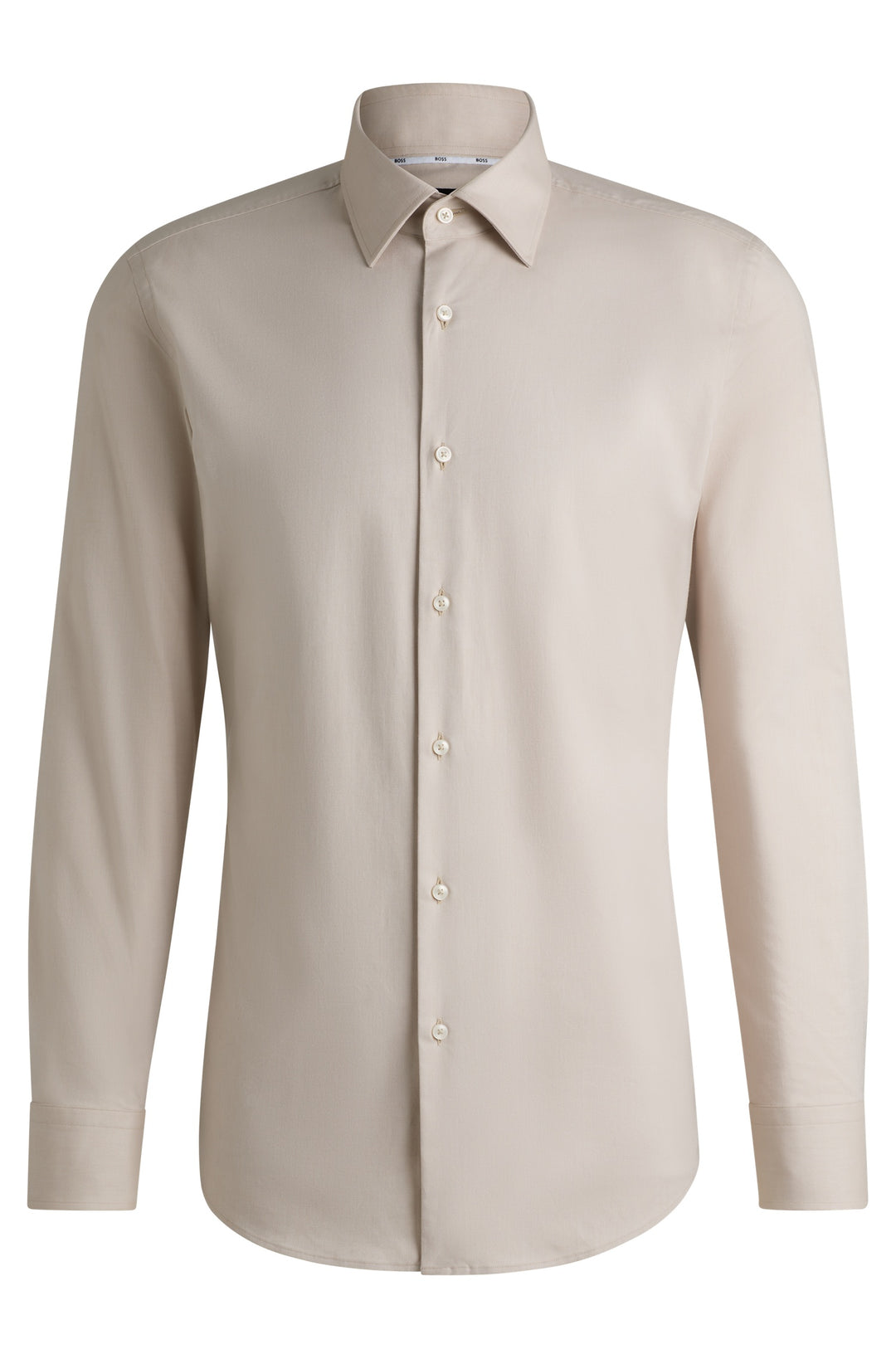 BOSS Formal Shirts Slim Fit in Cotton Mix - H-HANK-KENT-C1-214 10258875 01-50519867- Concorde Fashion#color_beige-275