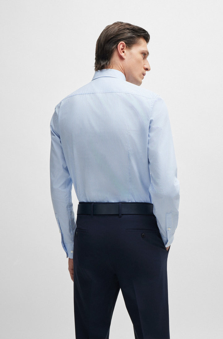 BOSS Slim Fit Formal Shirt in Cotton - H-HANK-KENT-C1-214 10258946 01-50512935- Concorde Fashion#color_blue-450