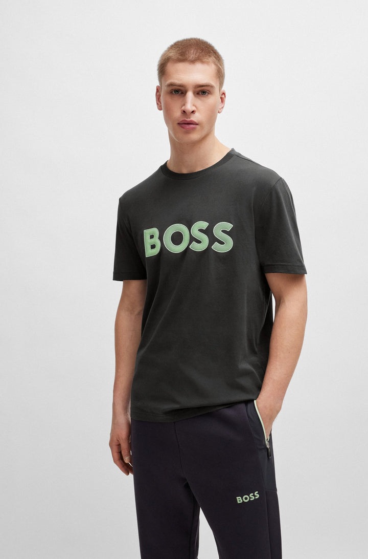BOSS Regular Fit T-Shirts in Cotton - TEE 1 10258989 01-50512866- Concorde Fashion#color_charcoal-016