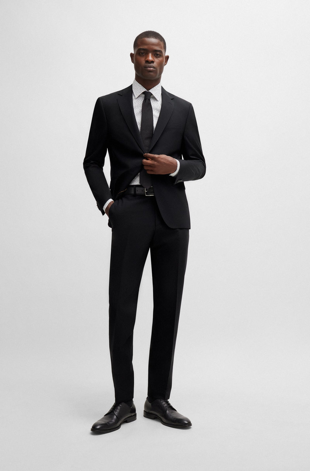 BOSS Slim Fit Formal Shirt in Cotton Mix - H-HANK-KENT-C1-214 10258998 01-50513526- Concorde Fashion#color_white-120