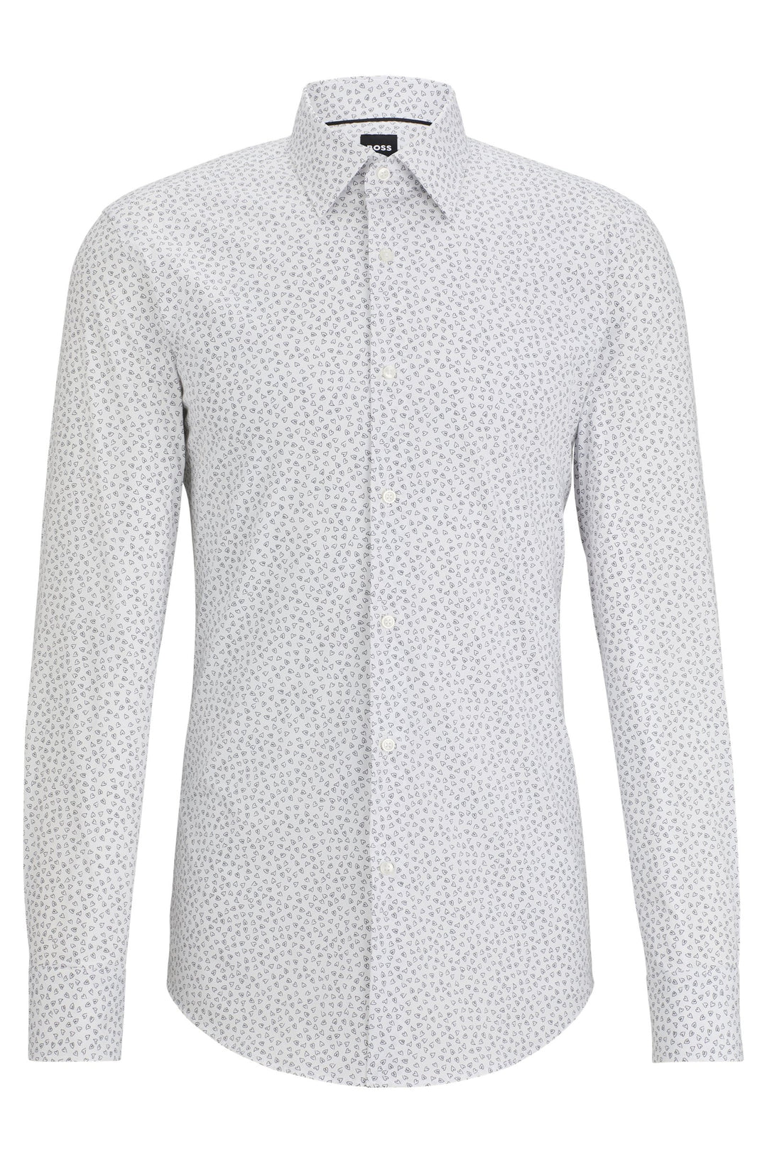 BOSS Slim Fit Formal Shirt in Cotton Mix - H-HANK-KENT-C1-214 10258998 01-50513526- Concorde Fashion#color_white-120