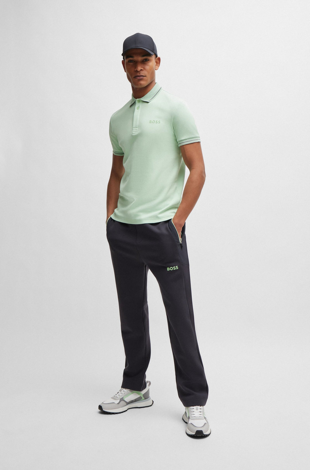BOSS Slim Fit Polos in Cotton - PAULE 1 10259002 01-50512892- Concorde Fashion#color_green-388