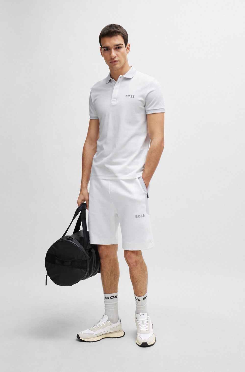 BOSS Slim Fit Polos in Cotton - PAULE 1 10259002 01-50512892- Concorde Fashion#color_white-100