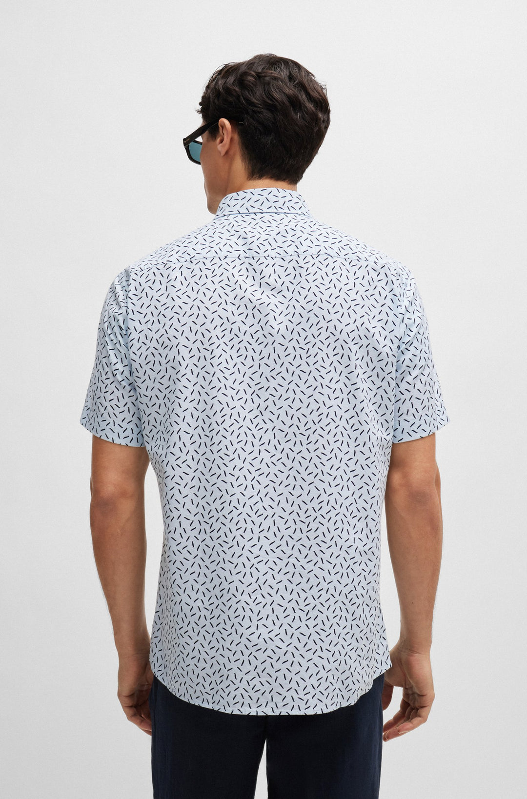 BOSS Slim Fit Casual Shirts in Cotton - S-ROAN-KEN-SH-C1-242 10259006 01-50513394- Concorde Fashion#color_blue-450