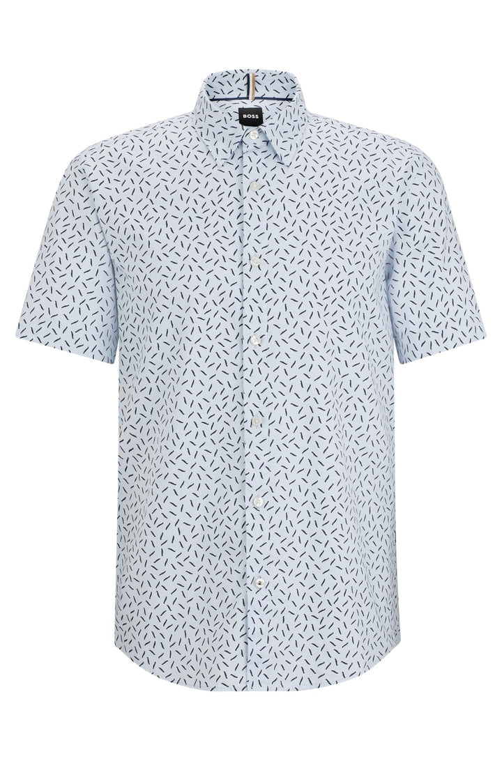 BOSS Slim Fit Casual Shirts in Cotton - S-ROAN-KEN-SH-C1-242 10259006 01-50513394- Concorde Fashion#color_blue-450