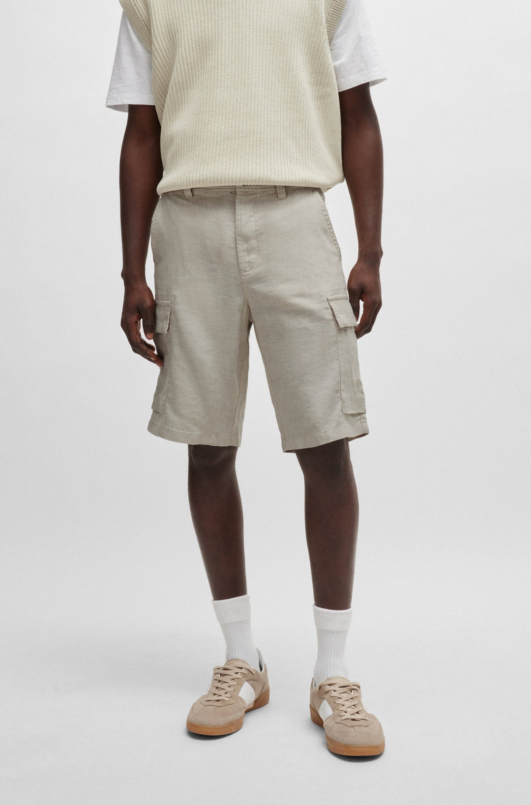 BOSS  Shorts in Linen Mix - SISLA-6-CARGO-SHORTS 10259054 01-50513018- Concorde Fashion#color_beige-271