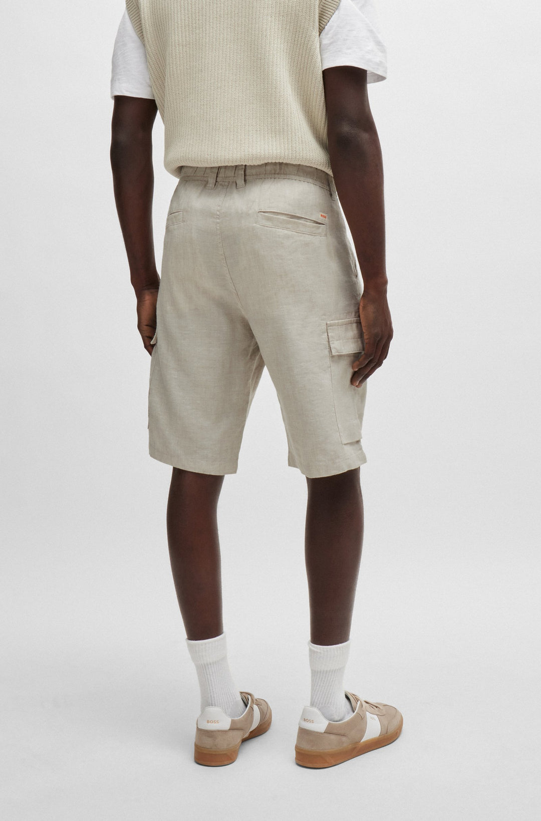 BOSS  Shorts in Linen Mix - SISLA-6-CARGO-SHORTS 10259054 01-50513018- Concorde Fashion#color_beige-271