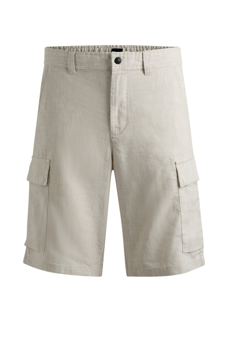 BOSS  Shorts in Linen Mix - SISLA-6-CARGO-SHORTS 10259054 01-50513018- Concorde Fashion#color_beige-271