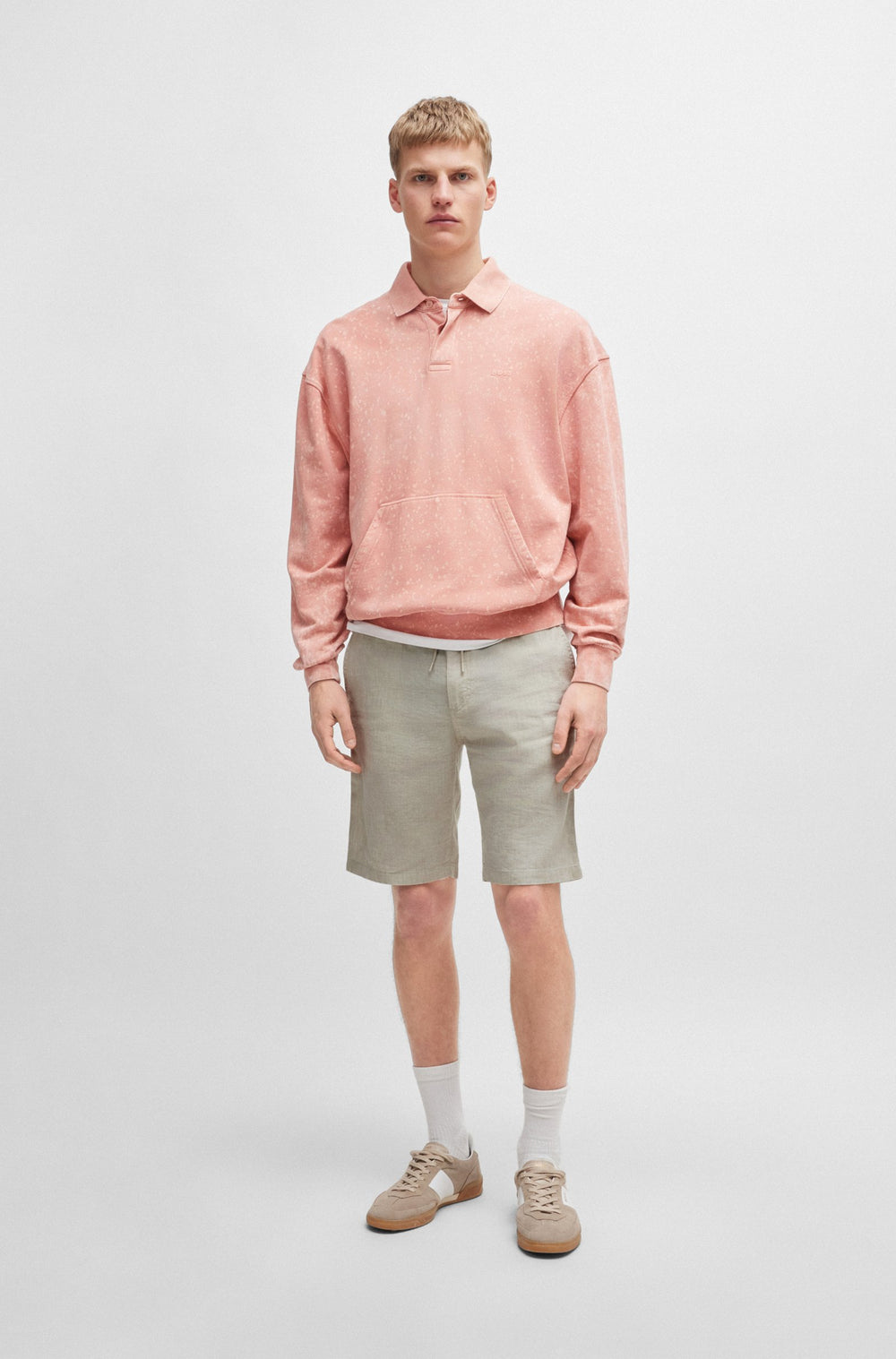 BOSS Tapered Fit Trousers in Linen Mix - CHINO-TAPERED-DS-1-S 10259054 01-50513027- Concorde Fashion#color_beige-271