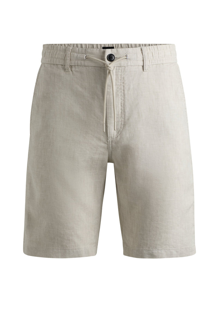 BOSS Tapered Fit Trousers in Linen Mix - CHINO-TAPERED-DS-1-S 10259054 01-50513027- Concorde Fashion#color_beige-271