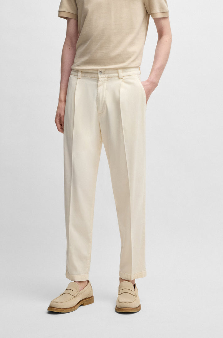 BOSS Trousers Tapered Fit - C-PERIN-PL 50538059- Concorde Fashion#color_white-131