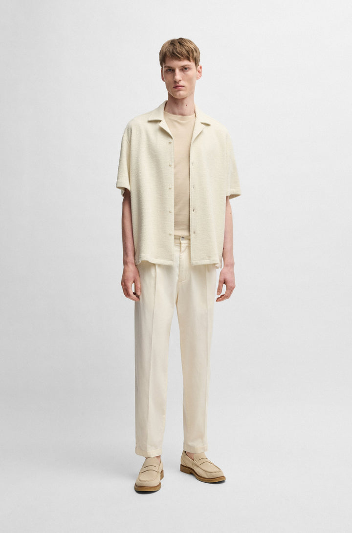 BOSS Trousers Tapered Fit - C-PERIN-PL 50538059- Concorde Fashion#color_white-131