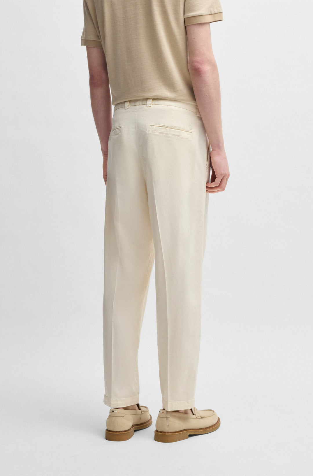 BOSS Trousers Tapered Fit - C-PERIN-PL 50538059- Concorde Fashion#color_white-131