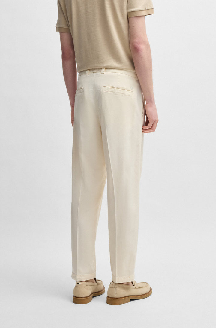 BOSS Trousers Tapered Fit - C-PERIN-PL 50538059- Concorde Fashion#color_white-131