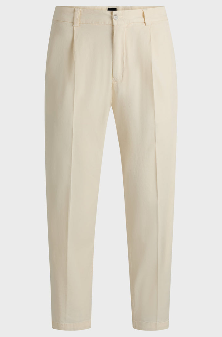 BOSS Trousers Tapered Fit - C-PERIN-PL 50538059- Concorde Fashion#color_white-131