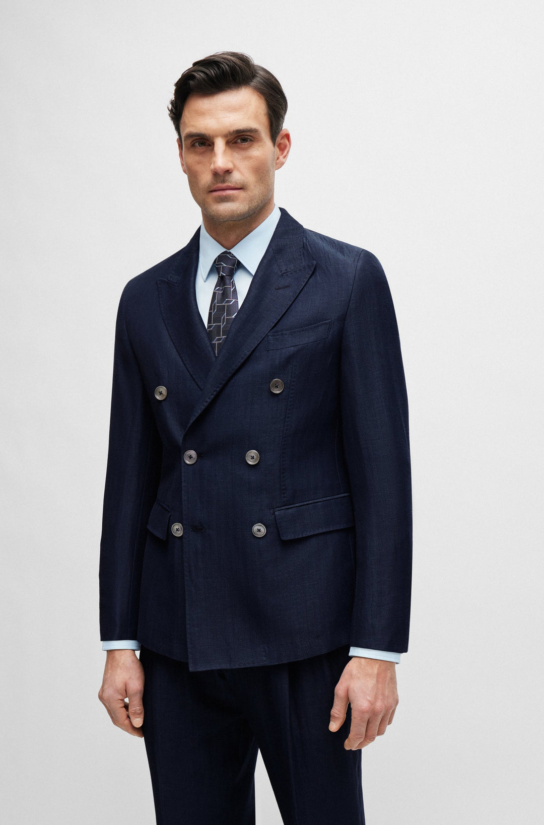 BOSS CAMEL Slim Fit Formal Jackets in Wool Mix - L-HESTON-DB-242 10259125 01-50514370- Concorde Fashion#color_blue-497