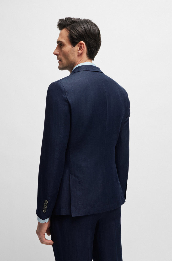 BOSS CAMEL Slim Fit Formal Jackets in Wool Mix - L-HESTON-DB-242 10259125 01-50514370- Concorde Fashion#color_blue-497