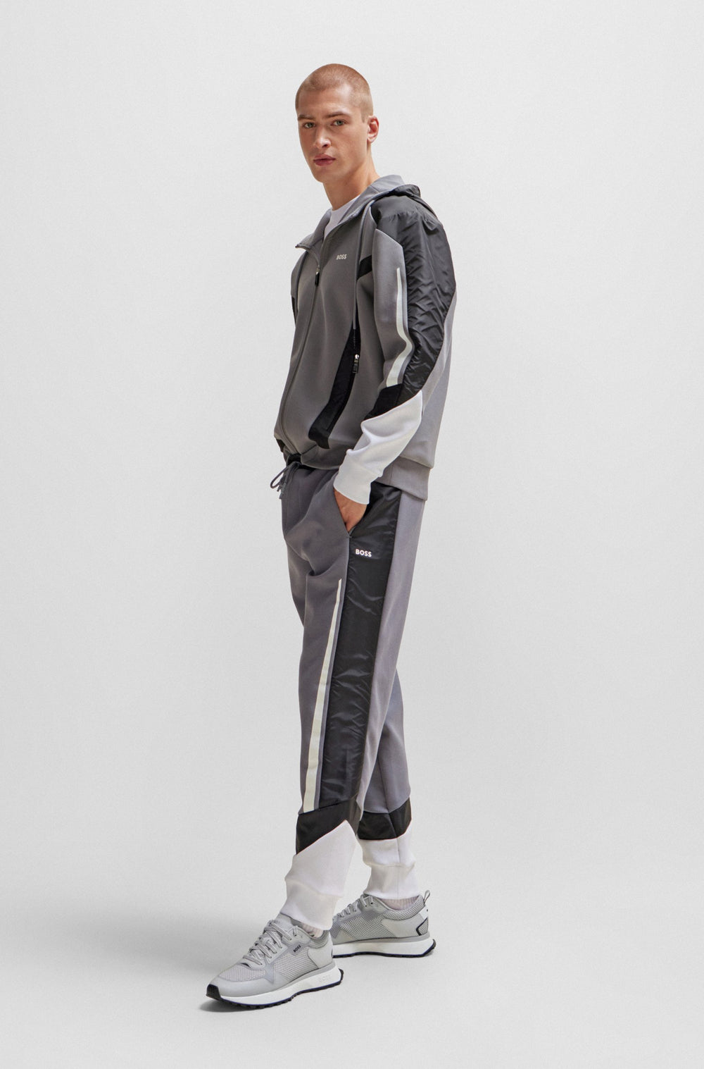 BOSS Sneakers  in Polyester - JONAH_RUNN_METH 10259130 01-50513195- Concorde Fashion#color_white-121