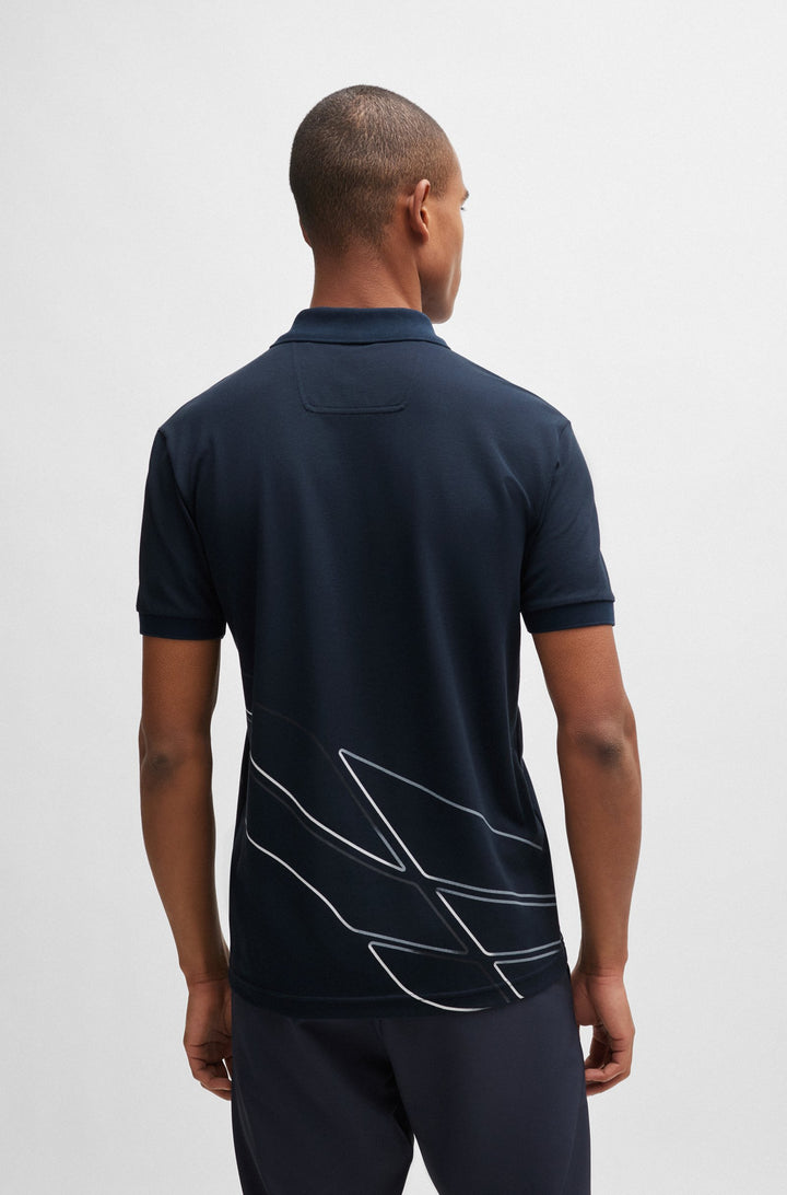 BOSS Regular Fit Polos in Cotton Mix - PADDY 3 10259154 01-50512766- Concorde Fashion#color_navy-402